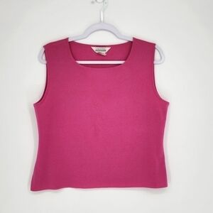 Exclusively Misook Tank Top Layering Pink Large